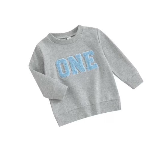 Boys One Chenille Patch Sweatshirt