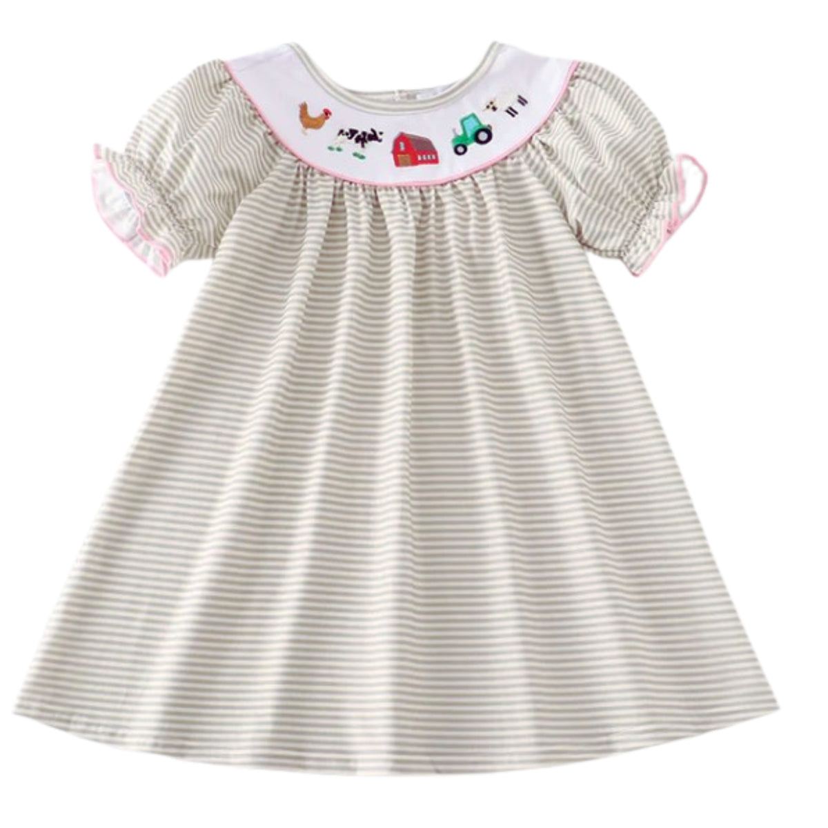 Embroidered Farm Dress