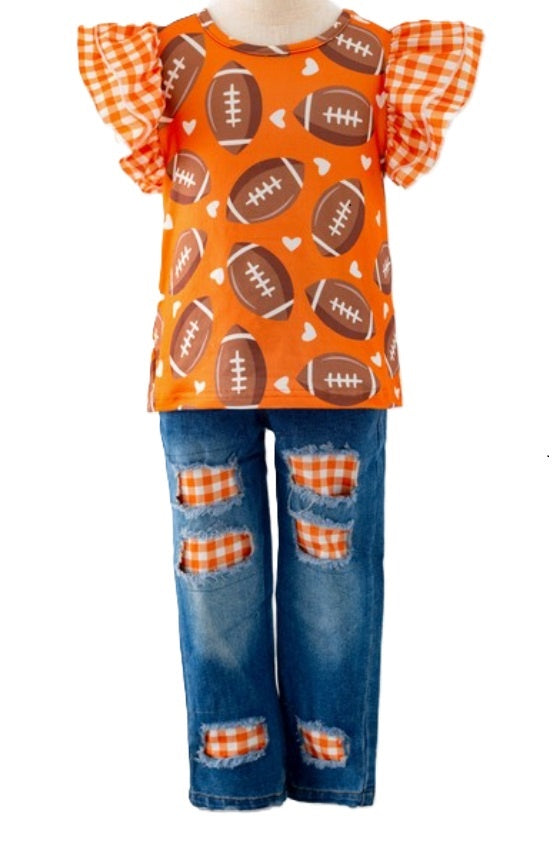 Team Spirit Orange Jean Set