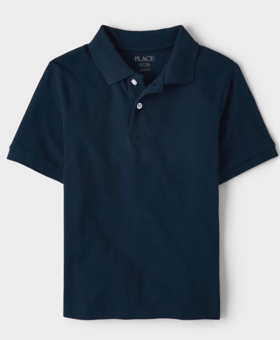 Short Sleeve Navy Uniform Polo- TLC