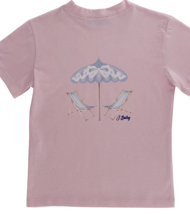 Bailey Boys logo T Shirt Beach Chairs on sorbet