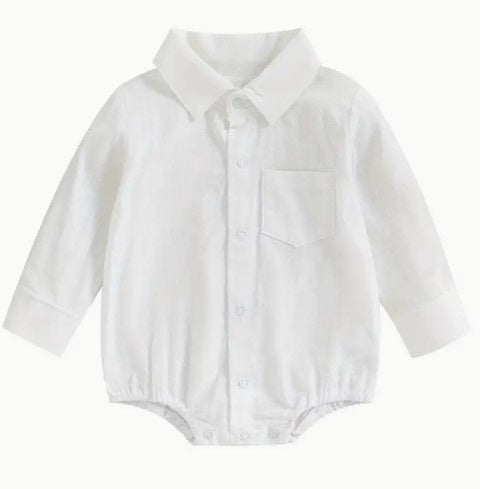 Linen Collar Bodysuit