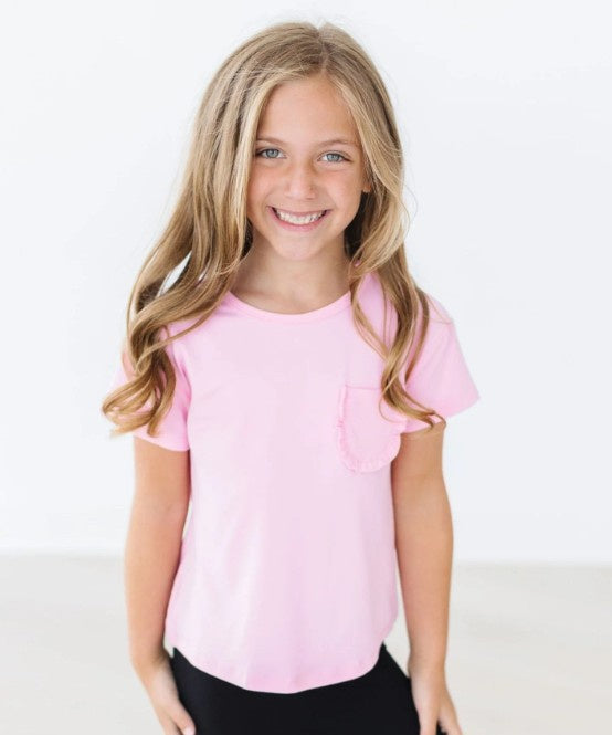 Bubblegum Pink Ruffle Tee