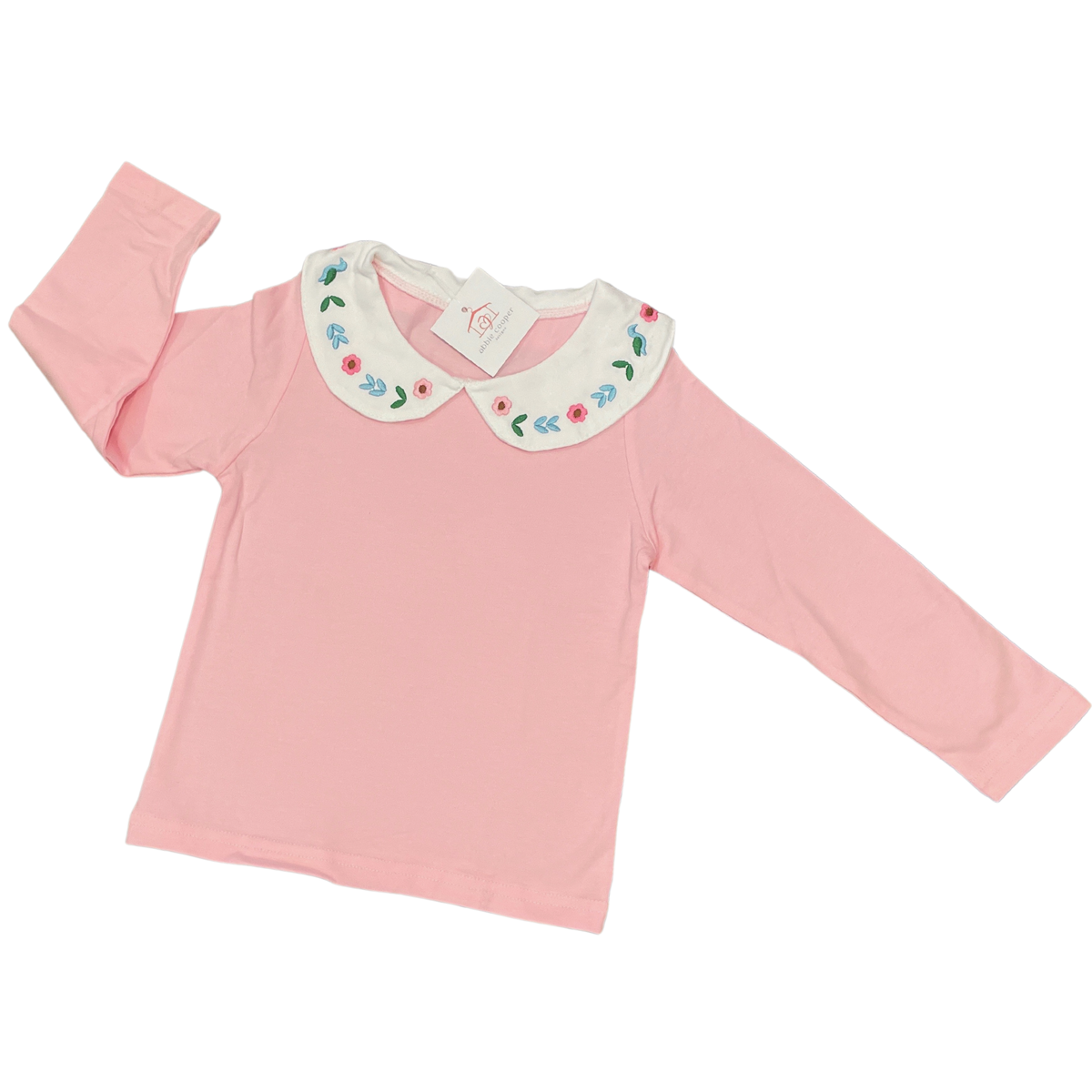 Pink Floral Peter Pan Long Sleeve