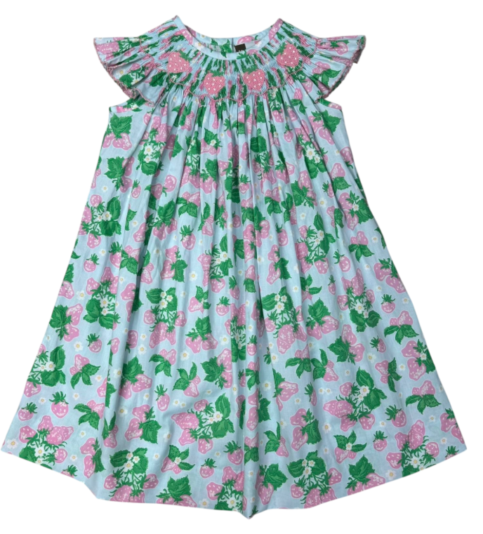 Strawberry Picking Smocked Dress