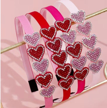 Jeweled Mini Heart Headband