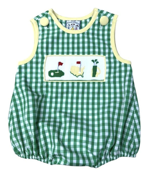 Three Sisters Smocked Boys Golf Bubble