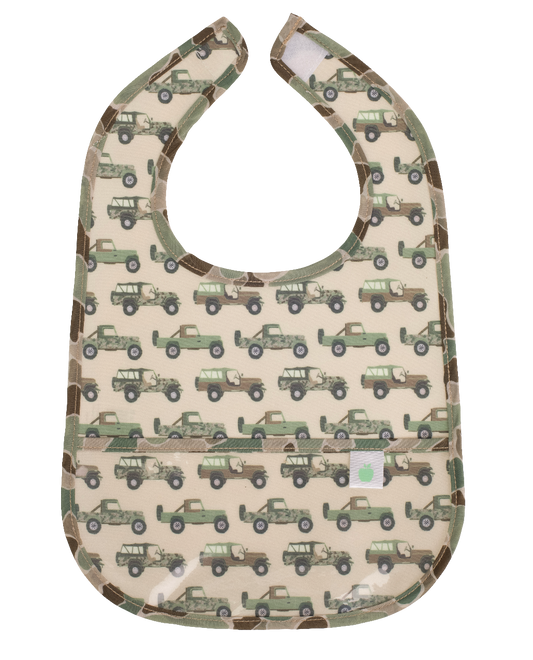The Wipe It Bib in Jeeps