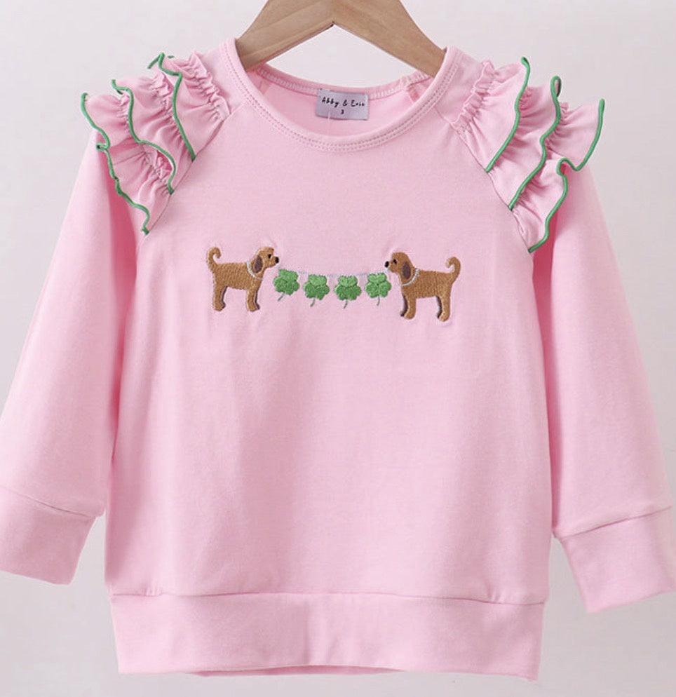 Pink Puppy Clover Ruffle Sweatshirt