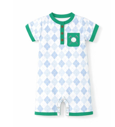 Argyle Boys Golf Romper