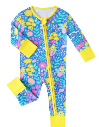 Blue Floral Zippy