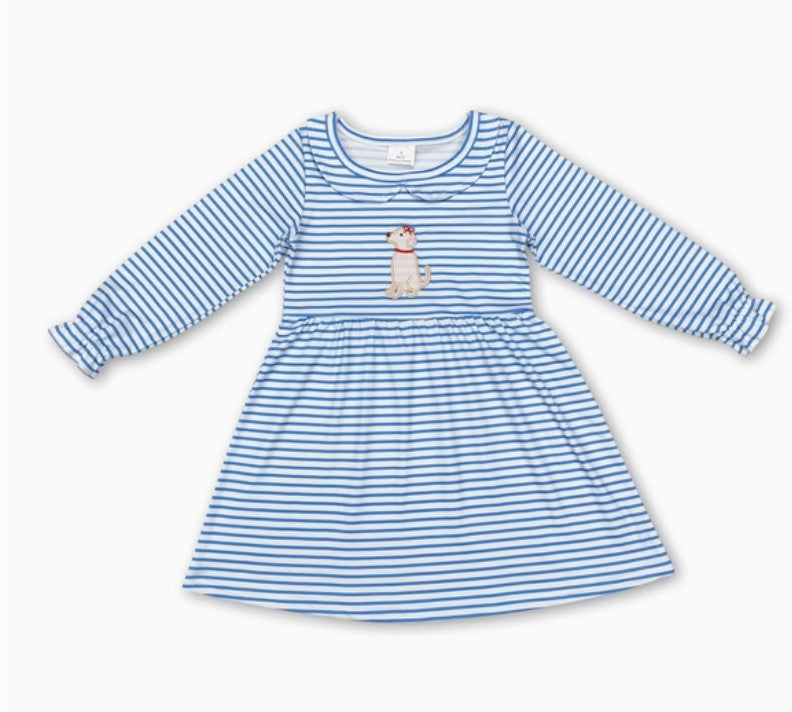 Blue Stripe Dog Dress