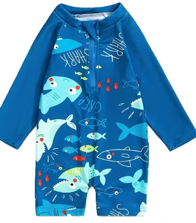 Boys LS Zip Up Swim