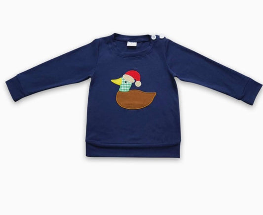 Christmas Duck LS T Shirt