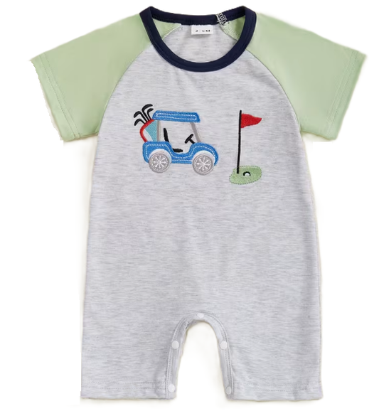 SS Boys Golf Romper