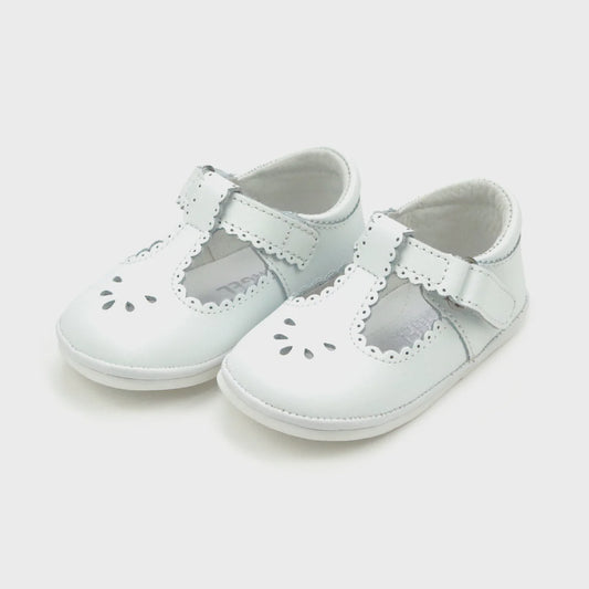 Dottie Scalloped Mary Jane - White