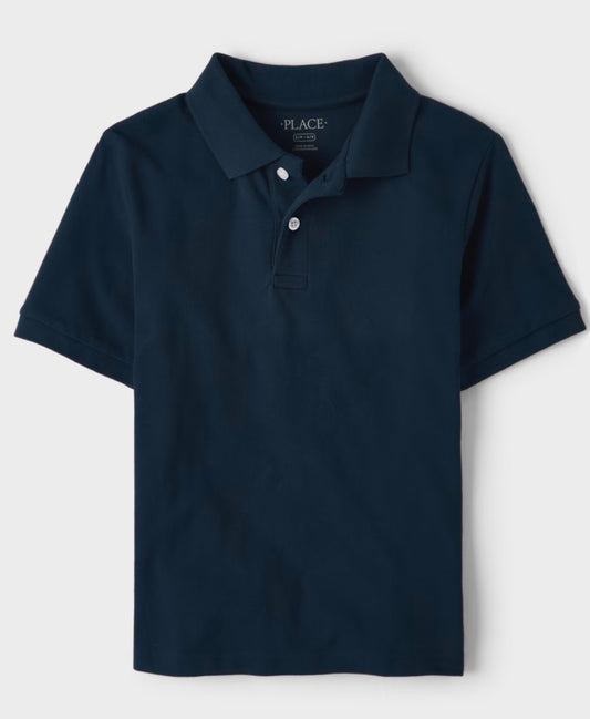 Short Sleeve Navy Uniform Polo- TLC