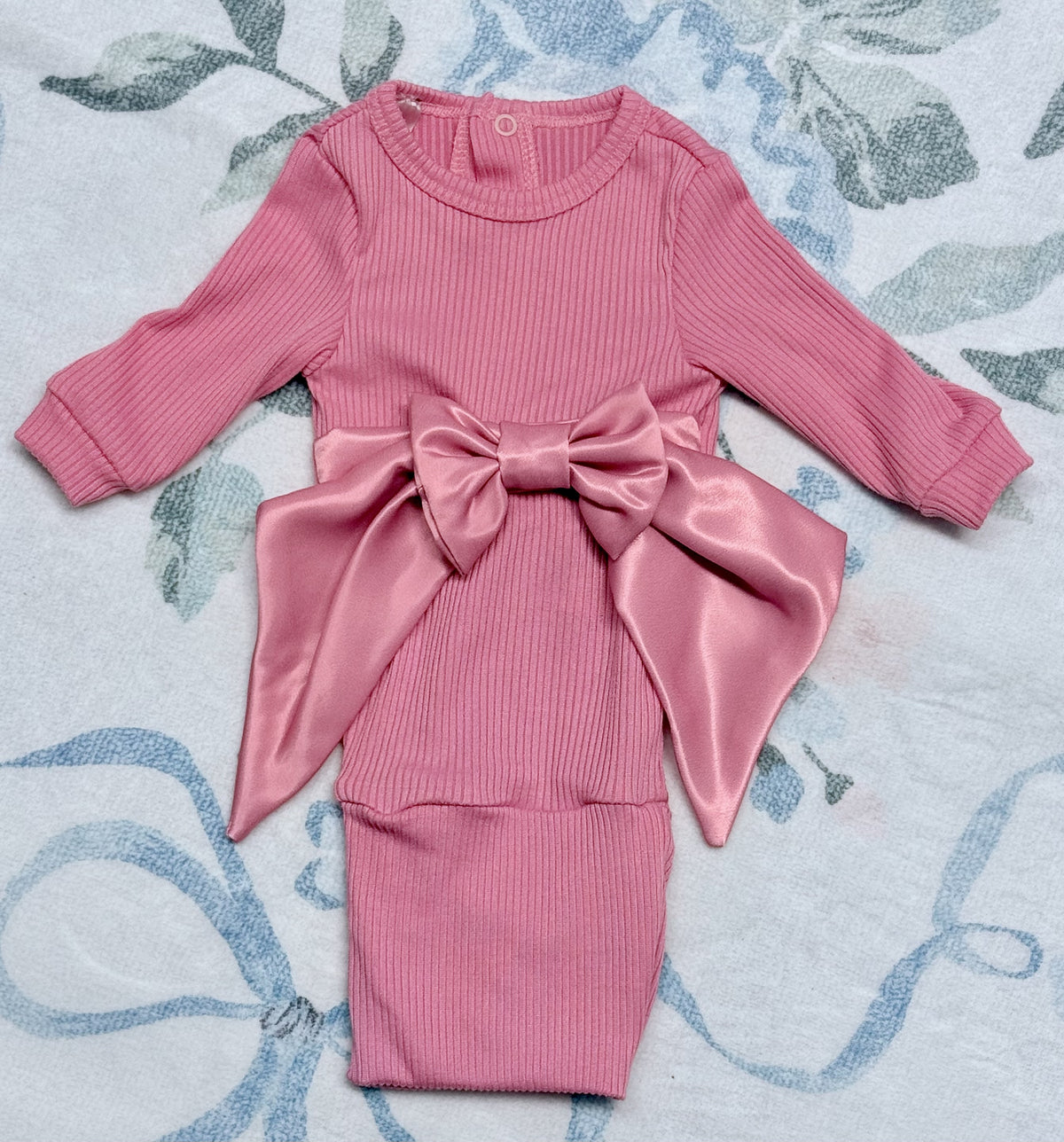 Rose Gown with Swaddle Bow