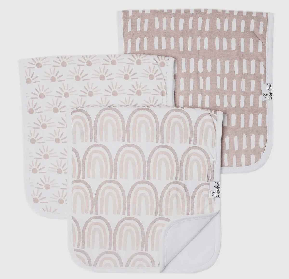 Copper Pearl Burp Cloths- Bliss