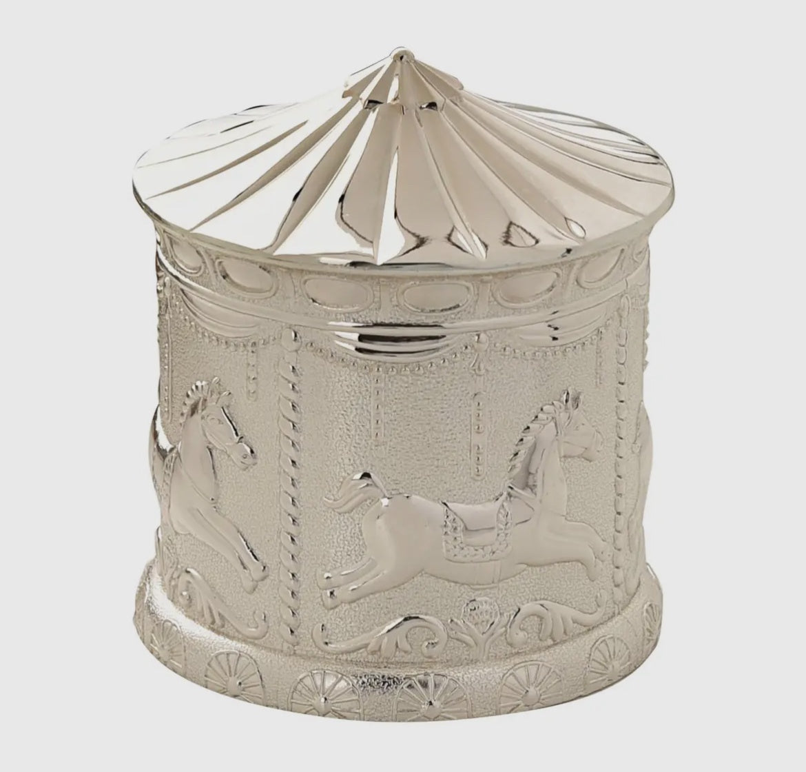 Silver Plated Carousel Money Box