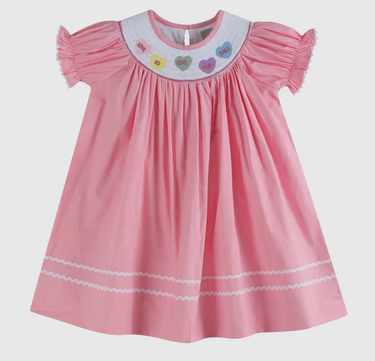 Smocked Conversation Heart Dress