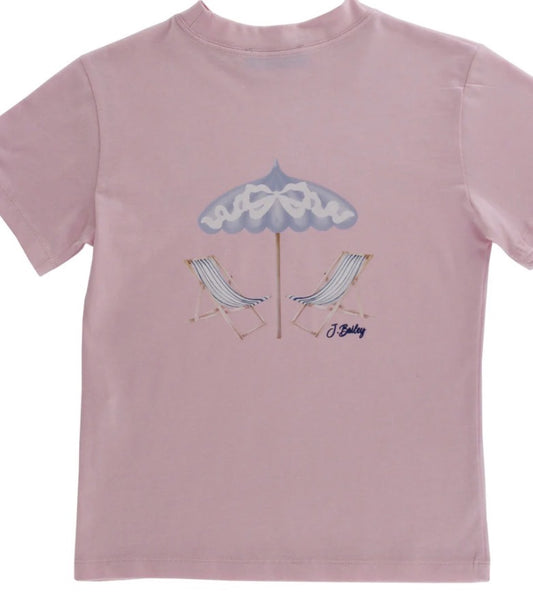 Bailey Boys logo T Shirt Beach Chairs on sorbet