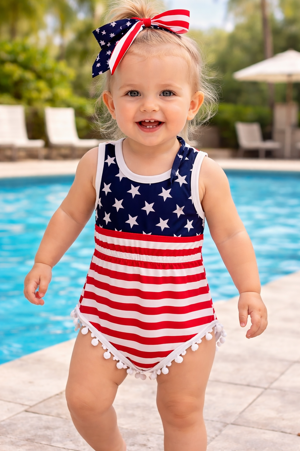 American Pom Pom Romper