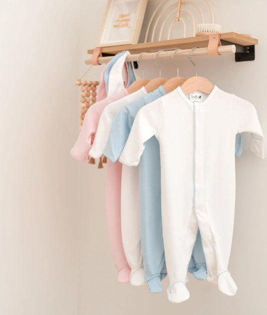 White Pima Cotton Footie