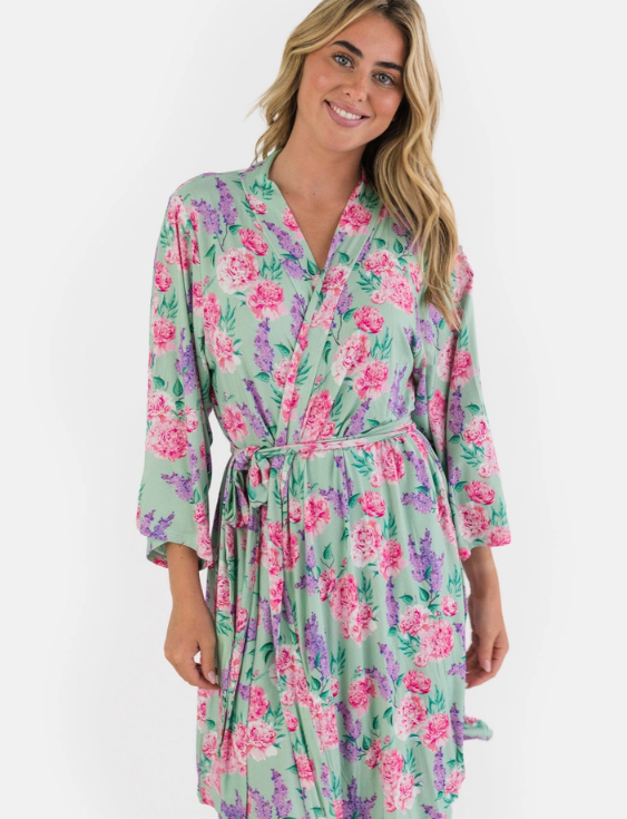 Sage Garden Maternity Robe