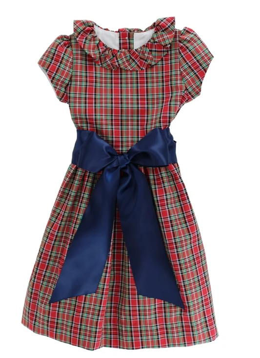 Tartan Navy Bow Dress