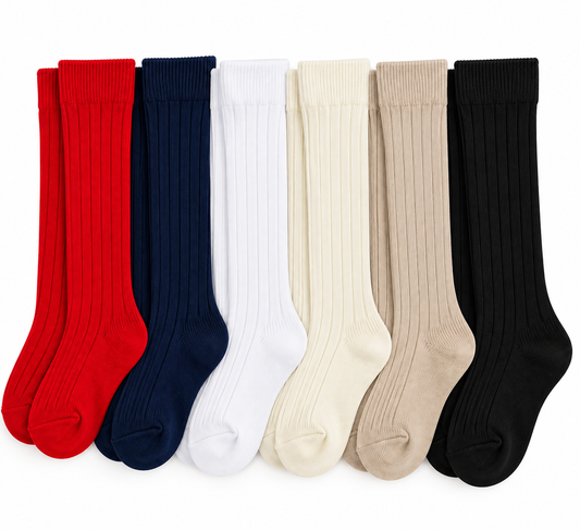 Boys Ribbed Knee High Socks
