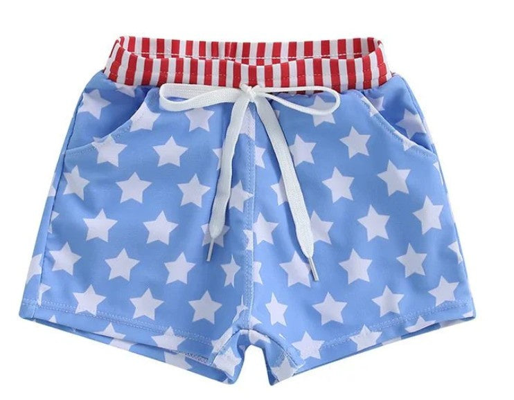 Patriotic Star Swim Trunks