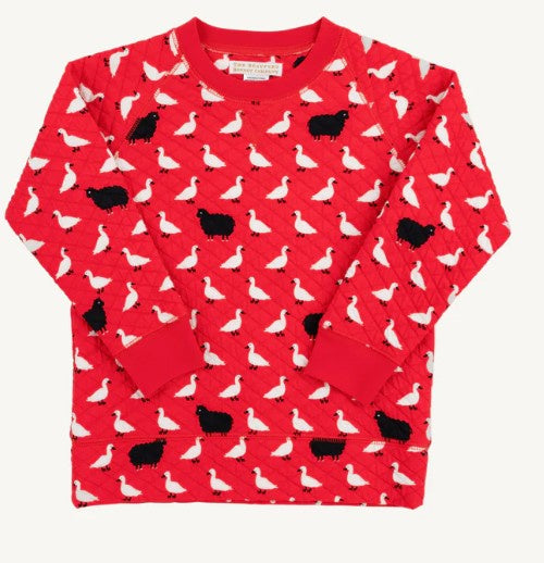 Cassidy Comfy Crewneck- Quilted Baa Baa Black Sheep
