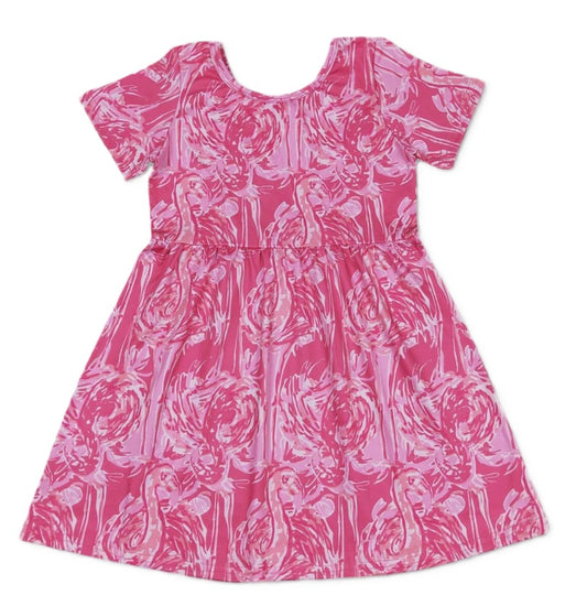 Watercolor Pink Flamingo Dress