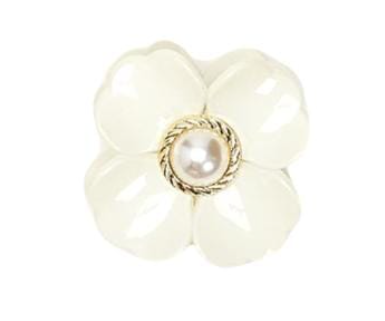 Floral Shaped Claw Clip with Pearl Detail