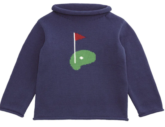 Navy Golf Rollneck Sweater